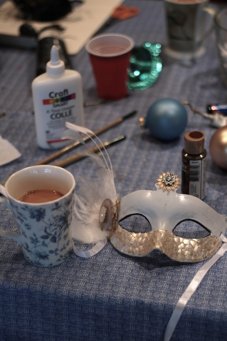 Masquerade mask DIY - craft from Christmas Ornaments DIY Masquerade Mask Tutorial