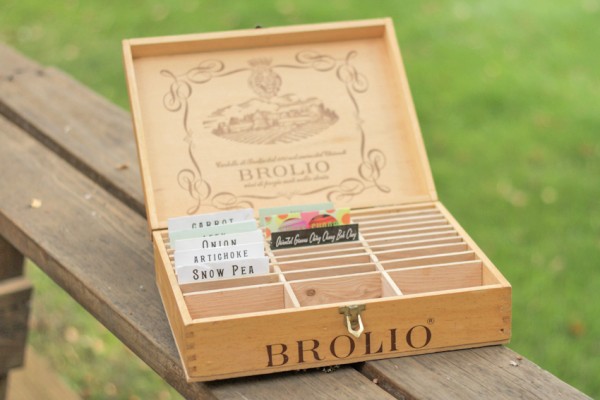 DIY seed box - from wine crate