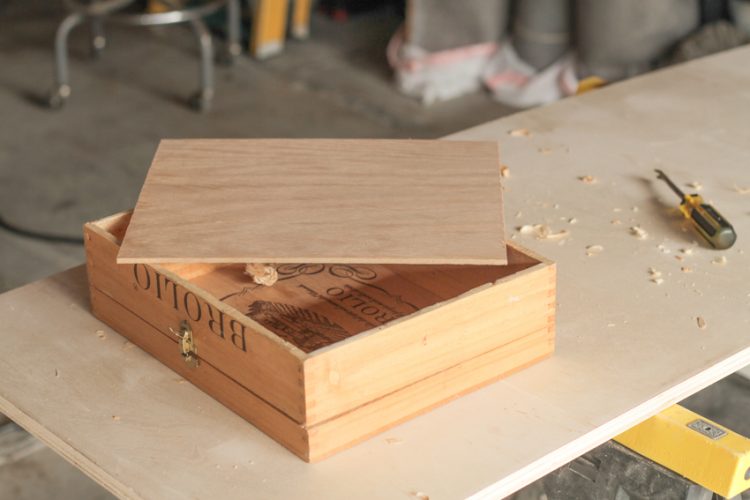 DIY seed box - from wine crate
