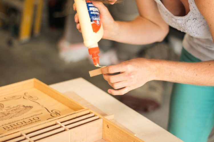 DIY seed box - from wine crate