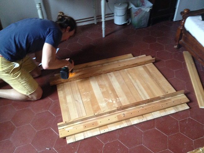 Upcycled bed frame - Upcycled Table